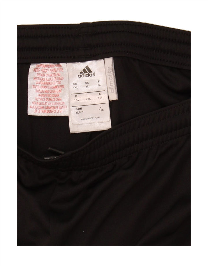 ADIDAS Boys Climalite Sport Shorts 13-14 Years  Black Polyester Vintage Adidas and Second-Hand Adidas from Messina Hembry 