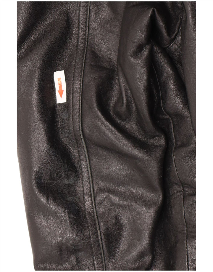 Vintage Herren Lederjacke UK 36 Kleines schwarzes Leder