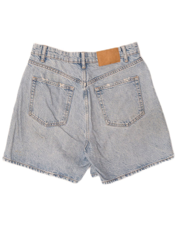 Zara Damen Jeansshorts EU 40 Medium W30 Blaue Baumwolle