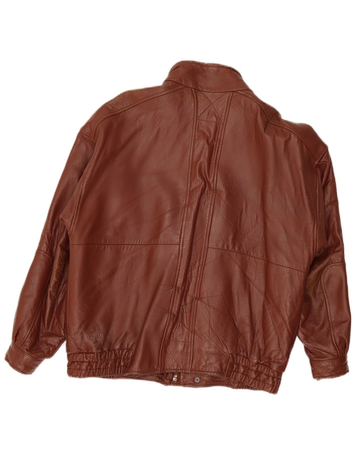 Vintage Herren Lederjacke UK 40 Large Burgund