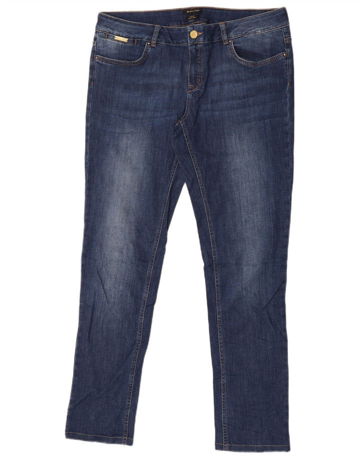 Massimo Dutti Damen Slim Fit Slim Jeans W36 L31 Marineblau