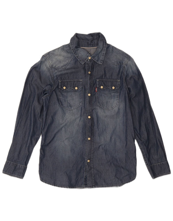 Levi's Jeanshemd für Jungen, 11–12 Jahre, marineblaue Baumwolle