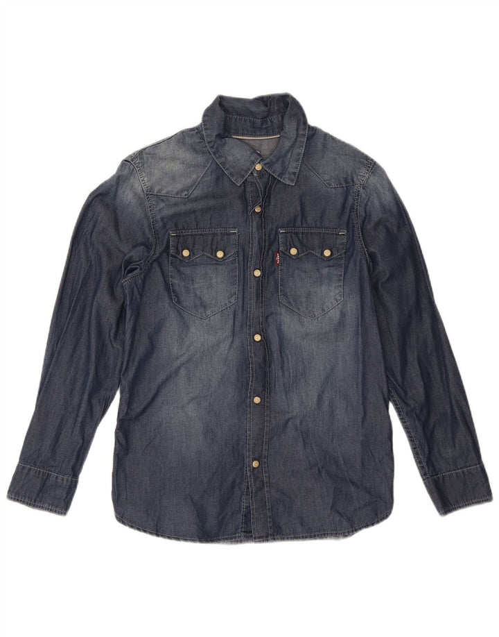 Levi's Jeanshemd für Jungen, 11–12 Jahre, marineblaue Baumwolle