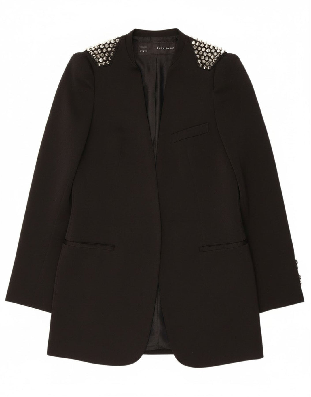 Offene Blazerjacke für Damen von Zara, Gr. 12, mittelschwarz