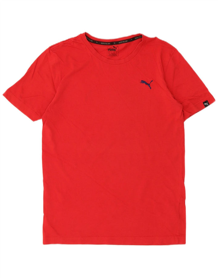 Puma Herren T-Shirt Top Small Rot Baumwolle