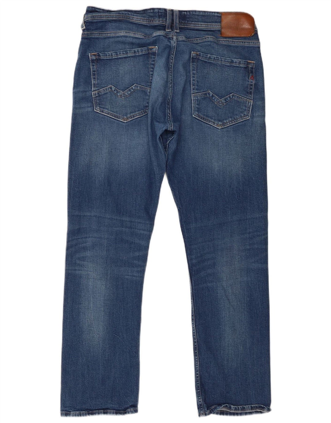 Replay Herren Rocco Slim Jeans W34 L30 Blaue Baumwolle