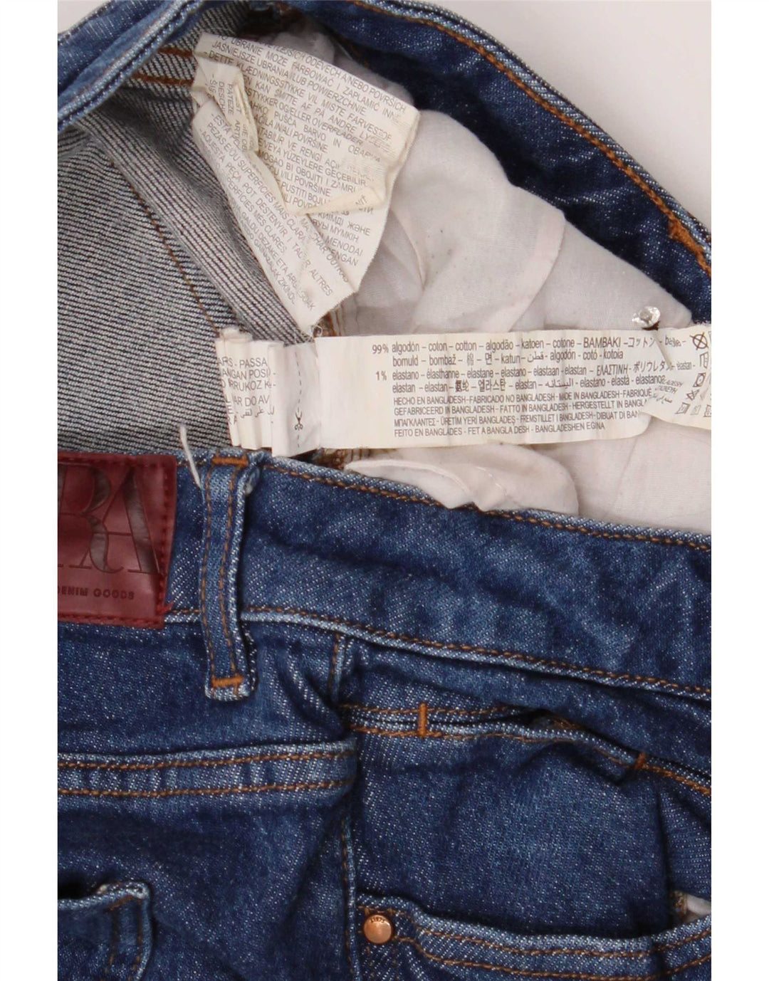 Zara Damen Schlagjeans EU 40 Mittel W30 L32 Blaue Baumwolle