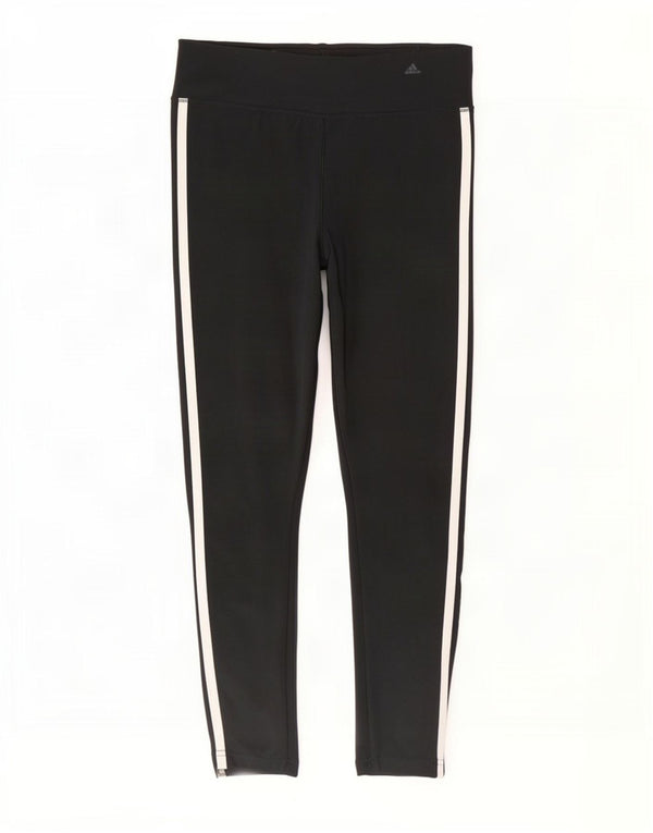Adidas Damen Climalite Leggings UK 8/10 Small Schwarz Polyester