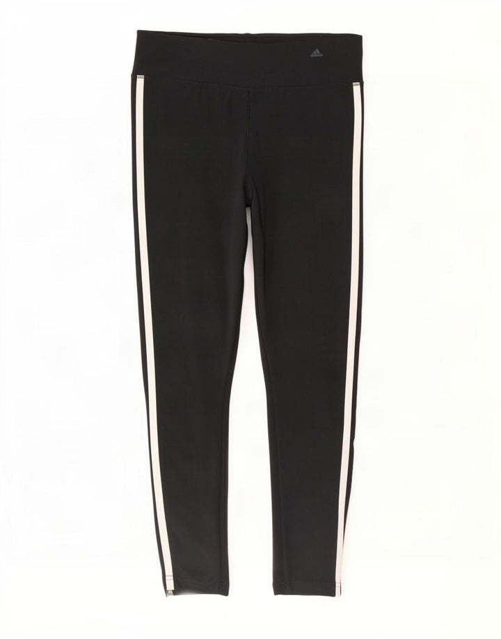 Adidas Damen Climalite Leggings UK 8/10 Small Schwarz Polyester