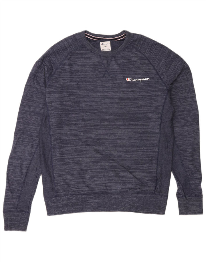 Champion Herren-Sweatshirt, mittelgroß, marineblau, gestreift, Baumwolle