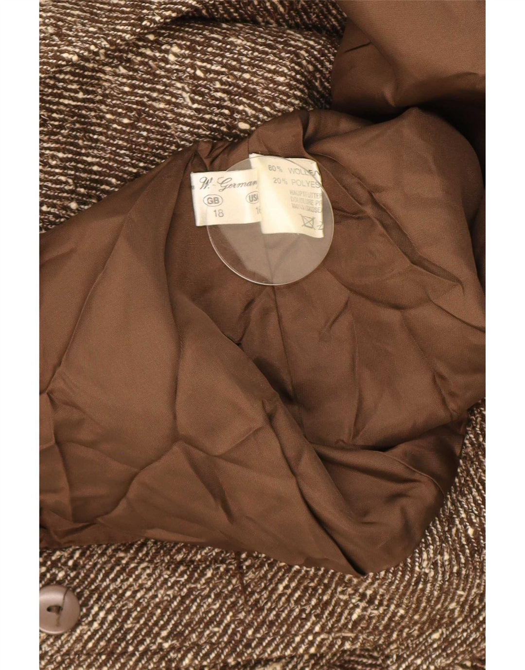 Basler Damen Bomberjacke UK 18 XL Braun meliert Wolle
