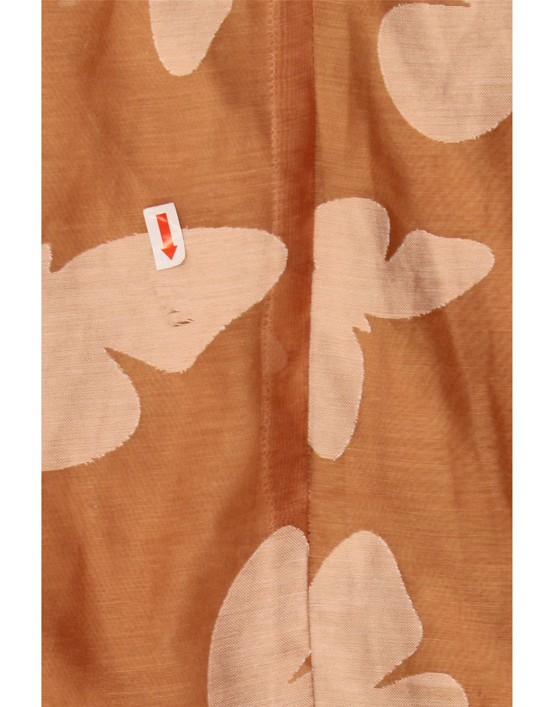VINTAGE Womens See Through Sheath Dress UK 12 Medium Orange Butterfly