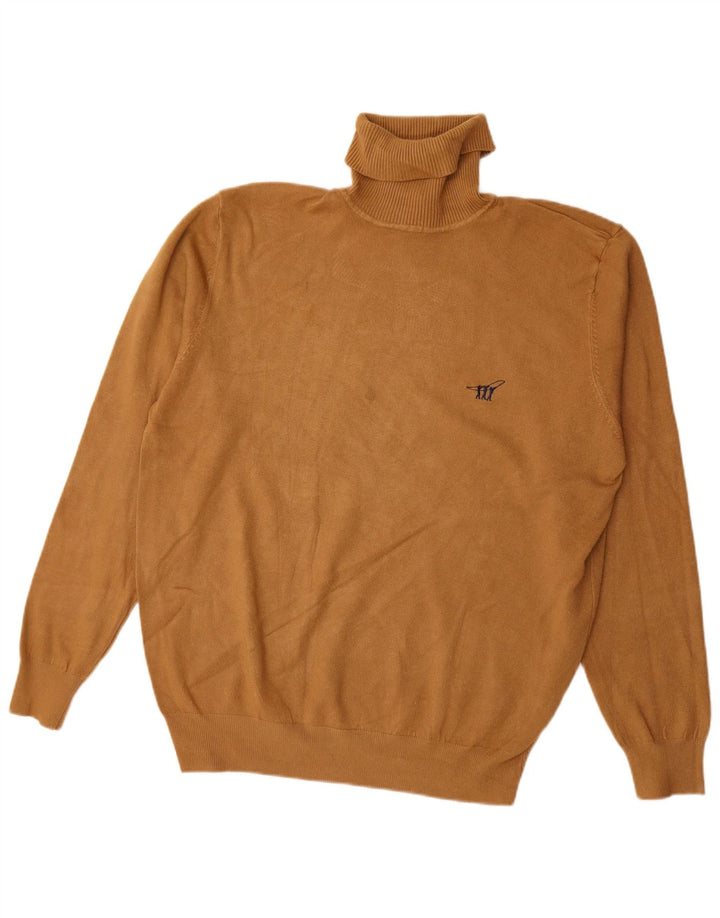 Vintage Herren Rollkragenpullover Pullover XL Beige