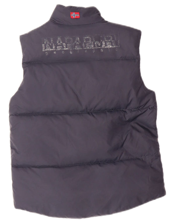 NAPAPIJRI Girls Graphic Reversible Padded Gilet 5-6 Years Navy Blue