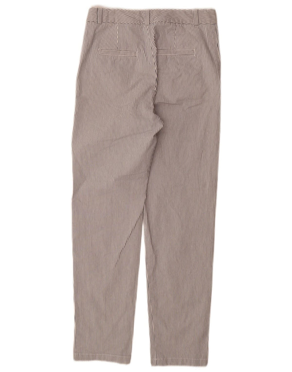 Marks & Spencer Damen Chinohose UK 8 Small W28 L30 Weißer Nadelstreifen