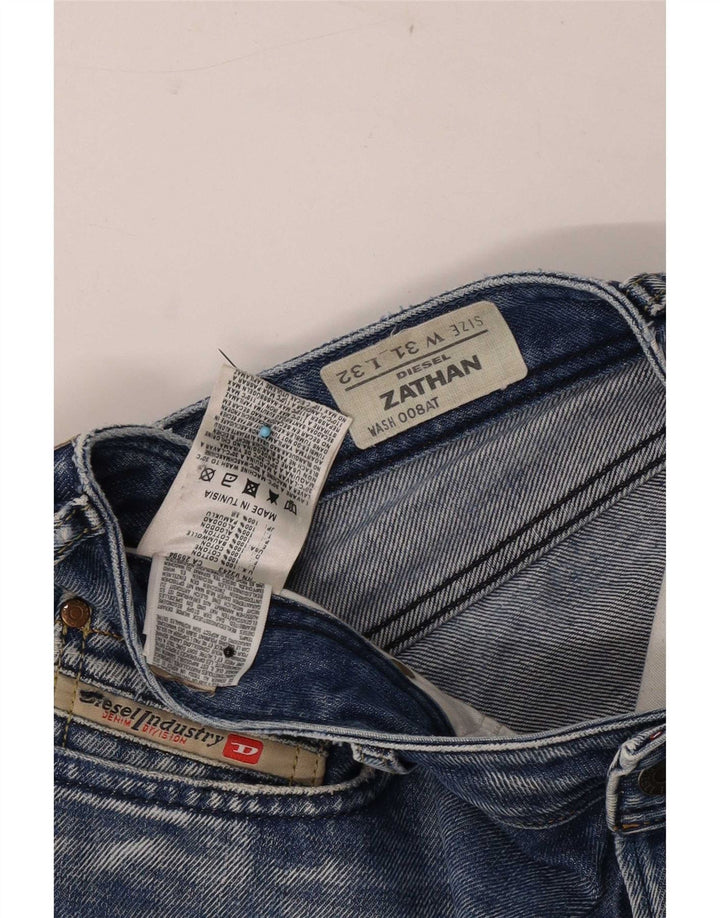 Diesel Herren Zathan Bootcut Jeans W31 L32 Blaue Baumwolle