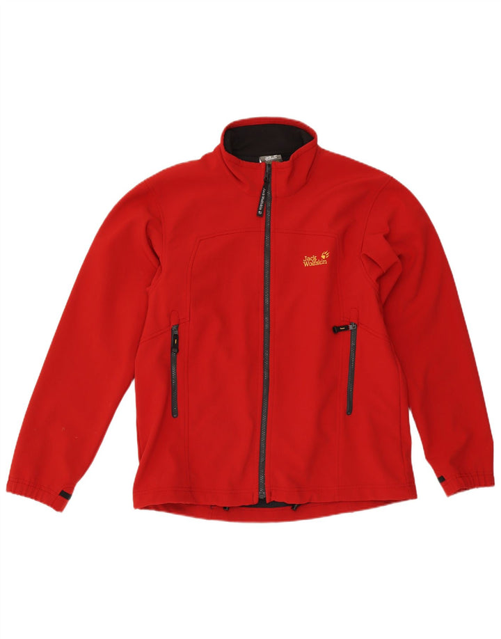 Jack Wolfskin Herren-Trainingsanzug-Top-Jacke, UK 40/42, großes rotes Polyester