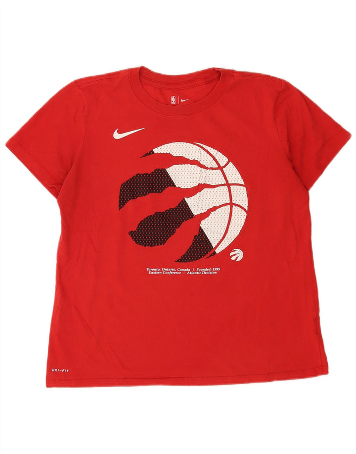 Nike Herren Dri Fit Graphic T-Shirt-Oberteil aus mittelroter Baumwolle
