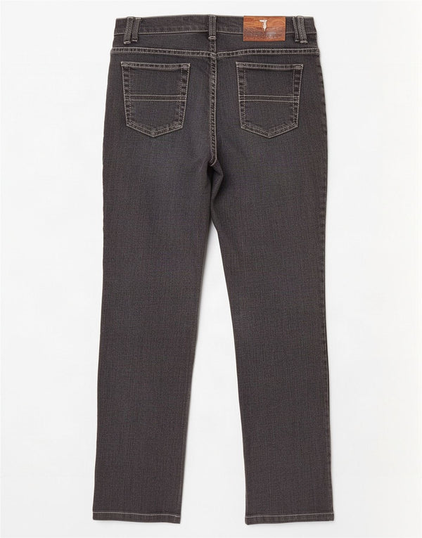 Trussardi Jeans Damen Straight W26 L28 Grau Baumwolle