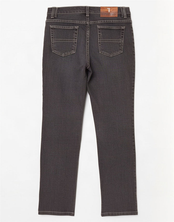 Trussardi Jeans Damen Straight W26 L28 Grau Baumwolle