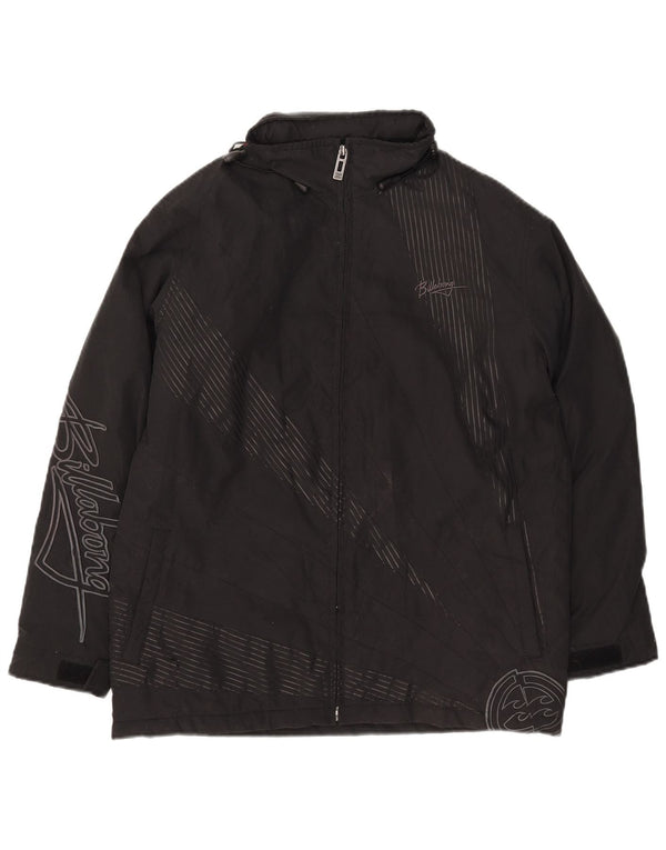 Billabong Womens Graphic Hooded Windjacke US 14 XL Schwarz gestreift
