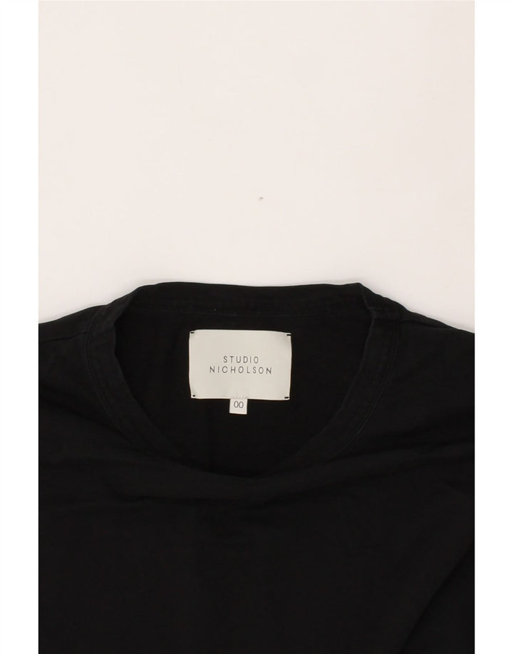 VINTAGE Womens Oversized Top Long Sleeve UK 16 Large Black Cotton Vintage Vintage and Second-Hand Vintage from Messina Hembry 