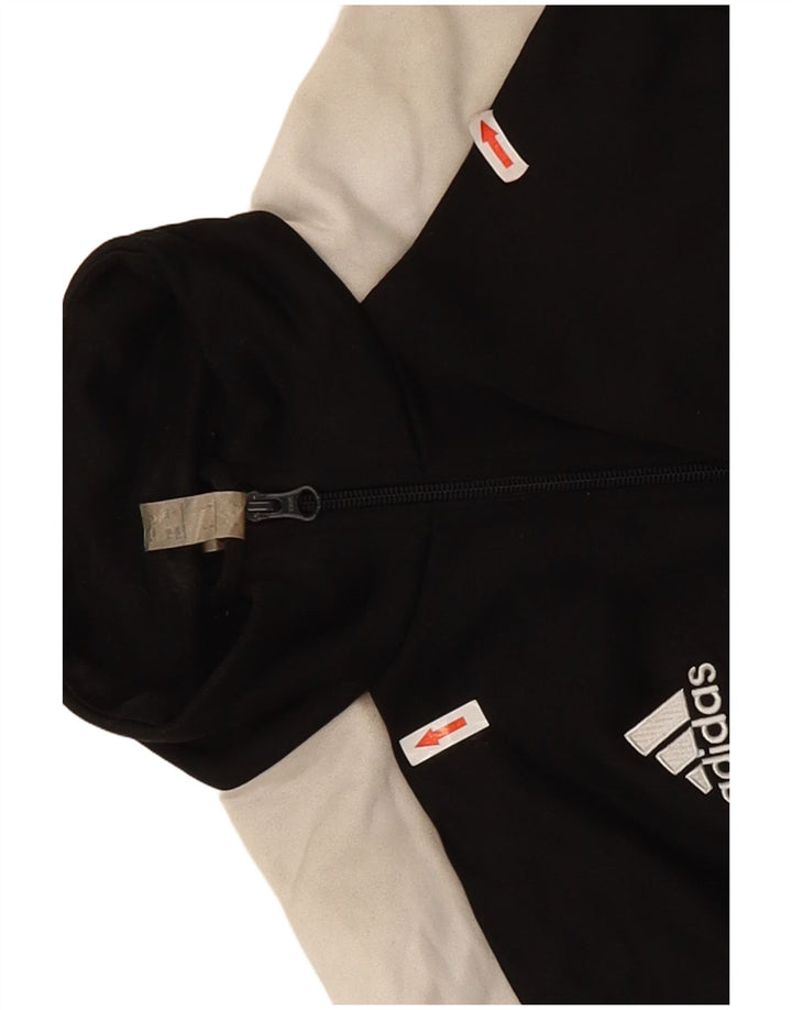 Adidas Herren-Trainingsanzug-Top-Jacke, großes schwarzes Farbblock-Polyester