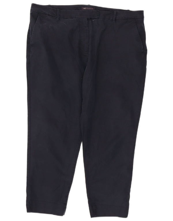 Marks & Spencer Damen-Kurzhose, UK 18, XL, W38, L24, Marineblau, Baumwolle