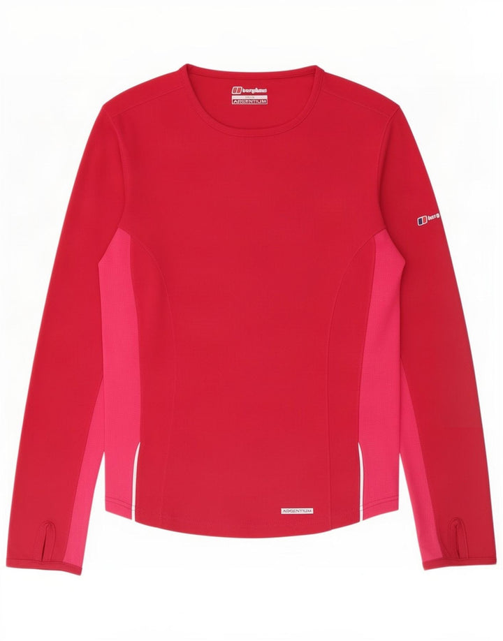 Berghaus Damen Top Langarm UK 12 Mittelrot Polyester