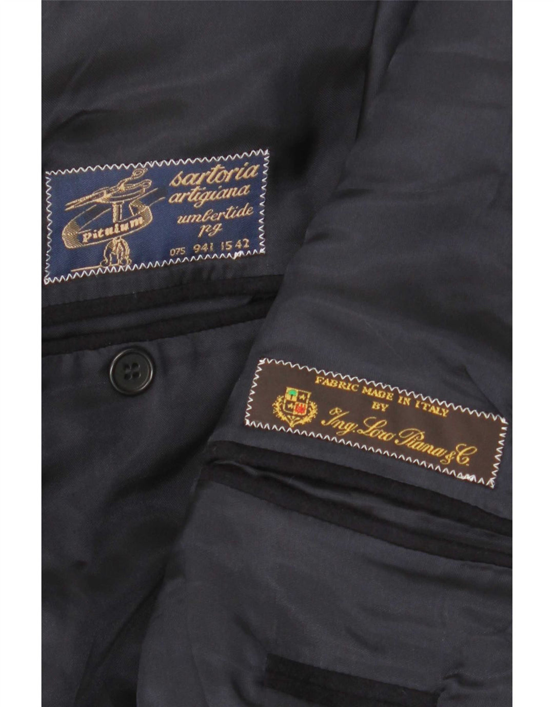 Ing Loro Piona & Co. Herren Blazer Jacke UK 38 Mittel Marineblau