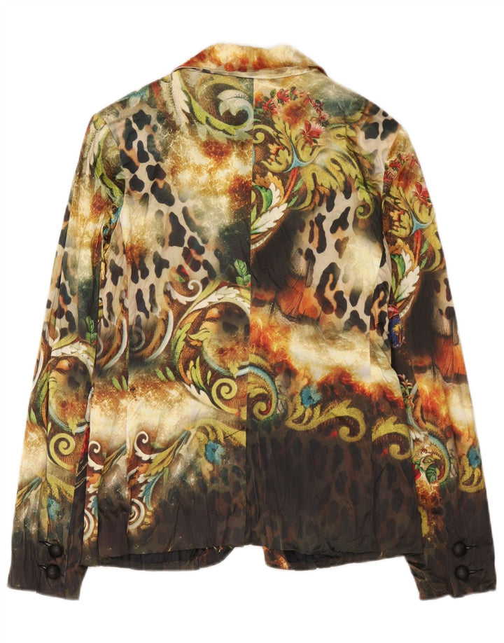 Etoile Du Monde Damen Blazer Jacke UK 10 Kleiner mehrfarbiger Tierdruck