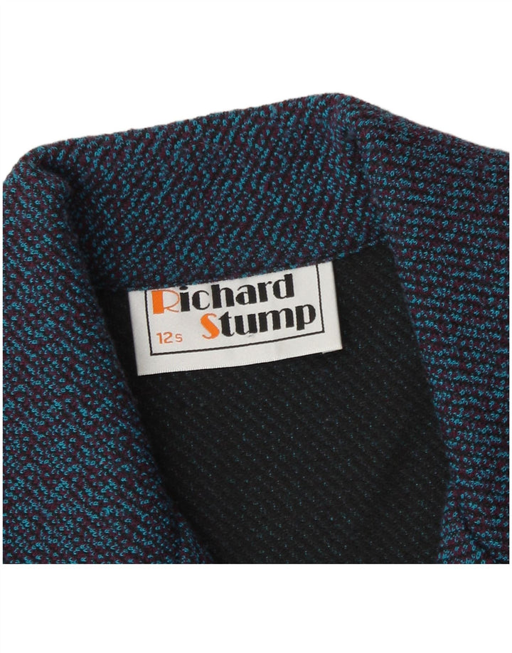 Richard Stump Damen 5-Knopf-Blazerjacke UK 12 Mittelblau gestreift