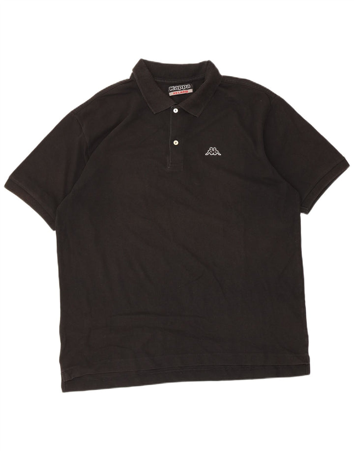 Kappa Herren Poloshirt 2XL Schwarz Baumwolle