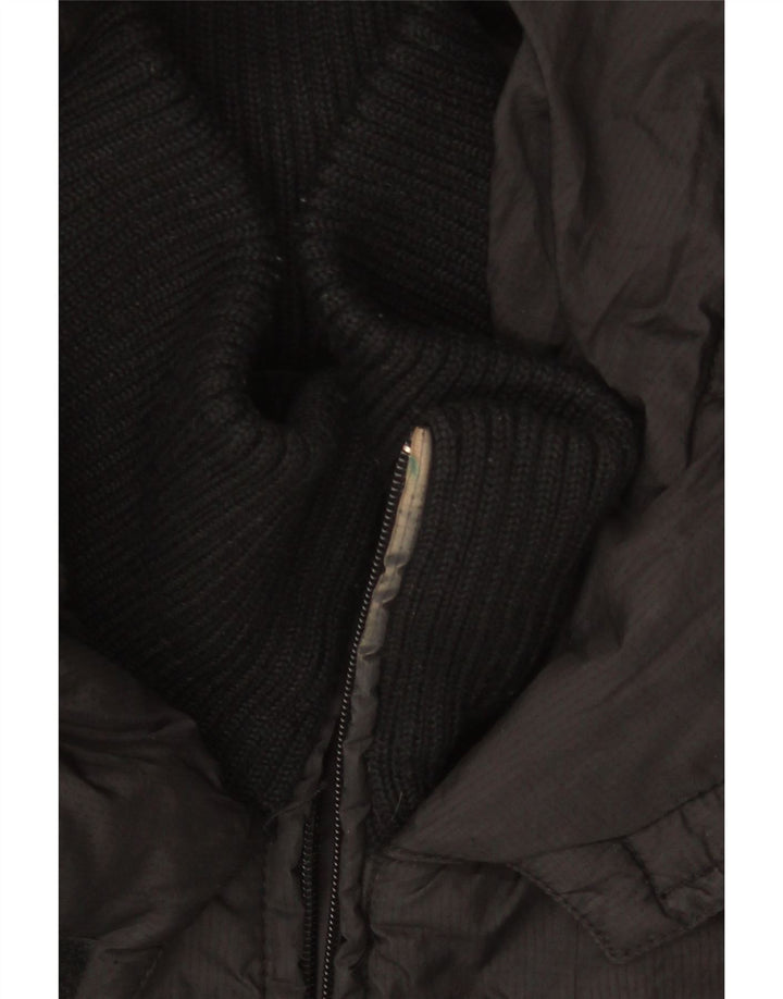 Max & Co. Wattierte Damenjacke mit Kapuze, UK 12, mittelschwarz, Polyamid