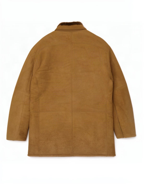 Vintage Herren Shearling Jacke IT 50 Large Braun