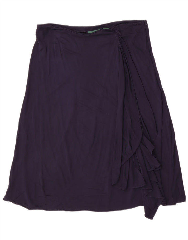 Ralph Lauren Damen-A-Linien-Rock, Größe L, W36, Marineblau, Viskose
