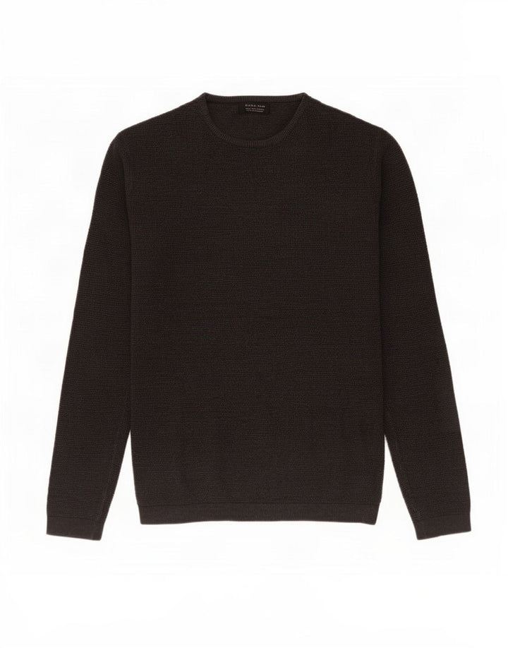 Zara Herren-Pullover mit Rundhalsausschnitt, Größe S, Grau