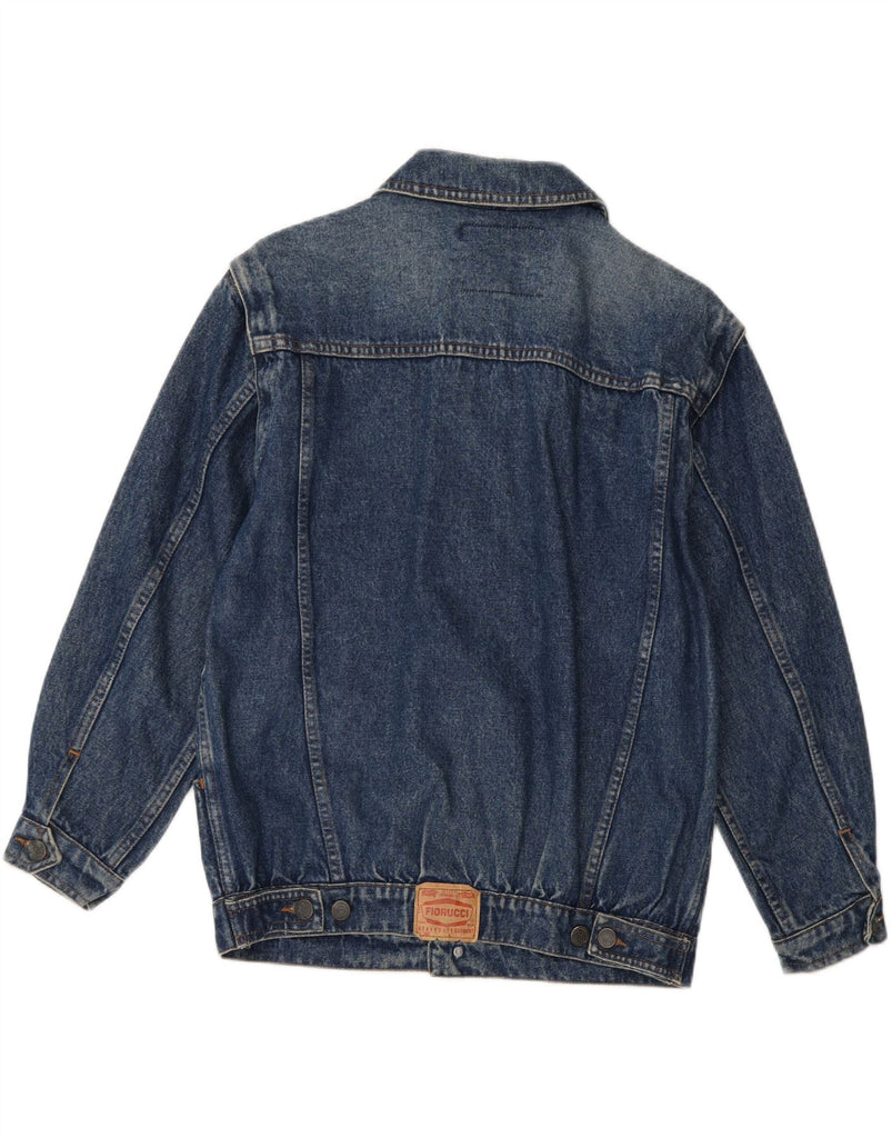 FIORUCCI Boys Denim Jacket 11-12 Years Navy Blue Cotton Vintage Fiorucci and Second-Hand Fiorucci from Messina Hembry 