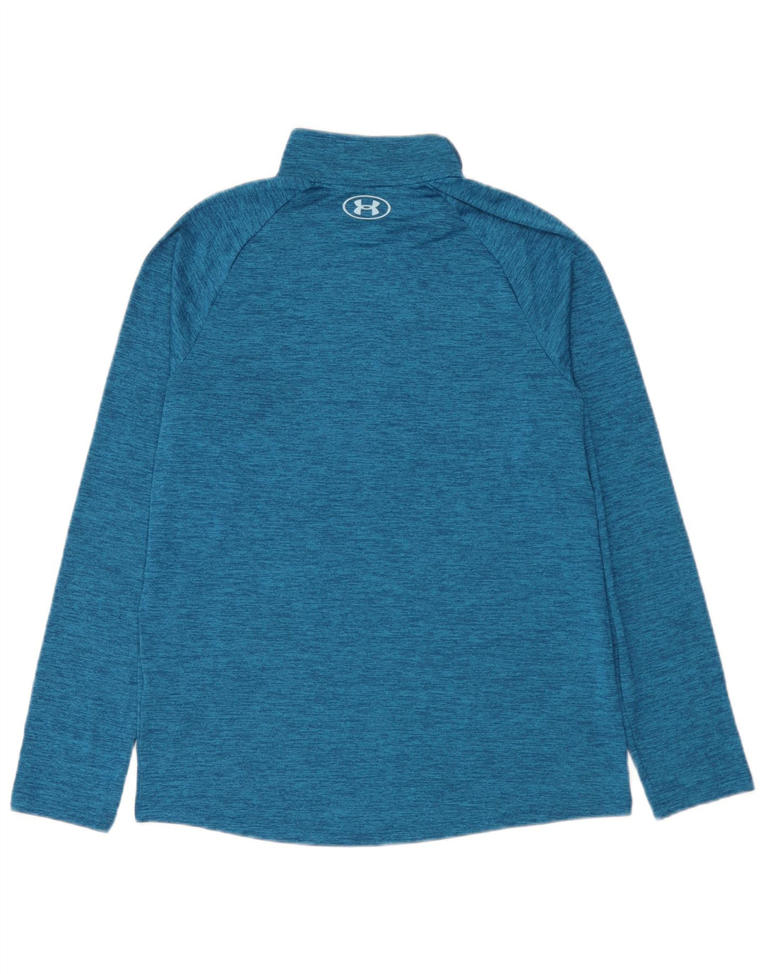 Under Armour Herren-Pullover-Trainingsoberteil mit Reißverschluss und Halsausschnitt, mittelblau meliert