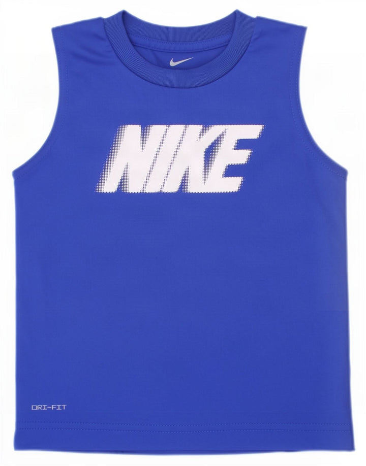 Nike Dri Fit Grafik-Weste für Jungen, 2–3 Jahre, blaues Polyester