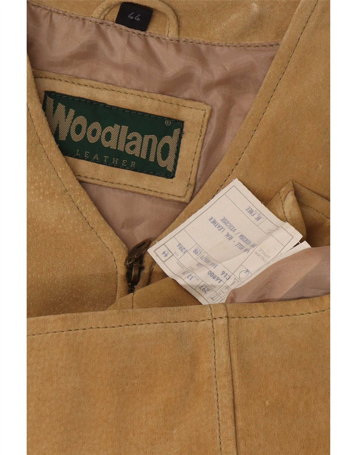 Woodland Damen Wildlederweste IT 44 Mittelbeiges Leder