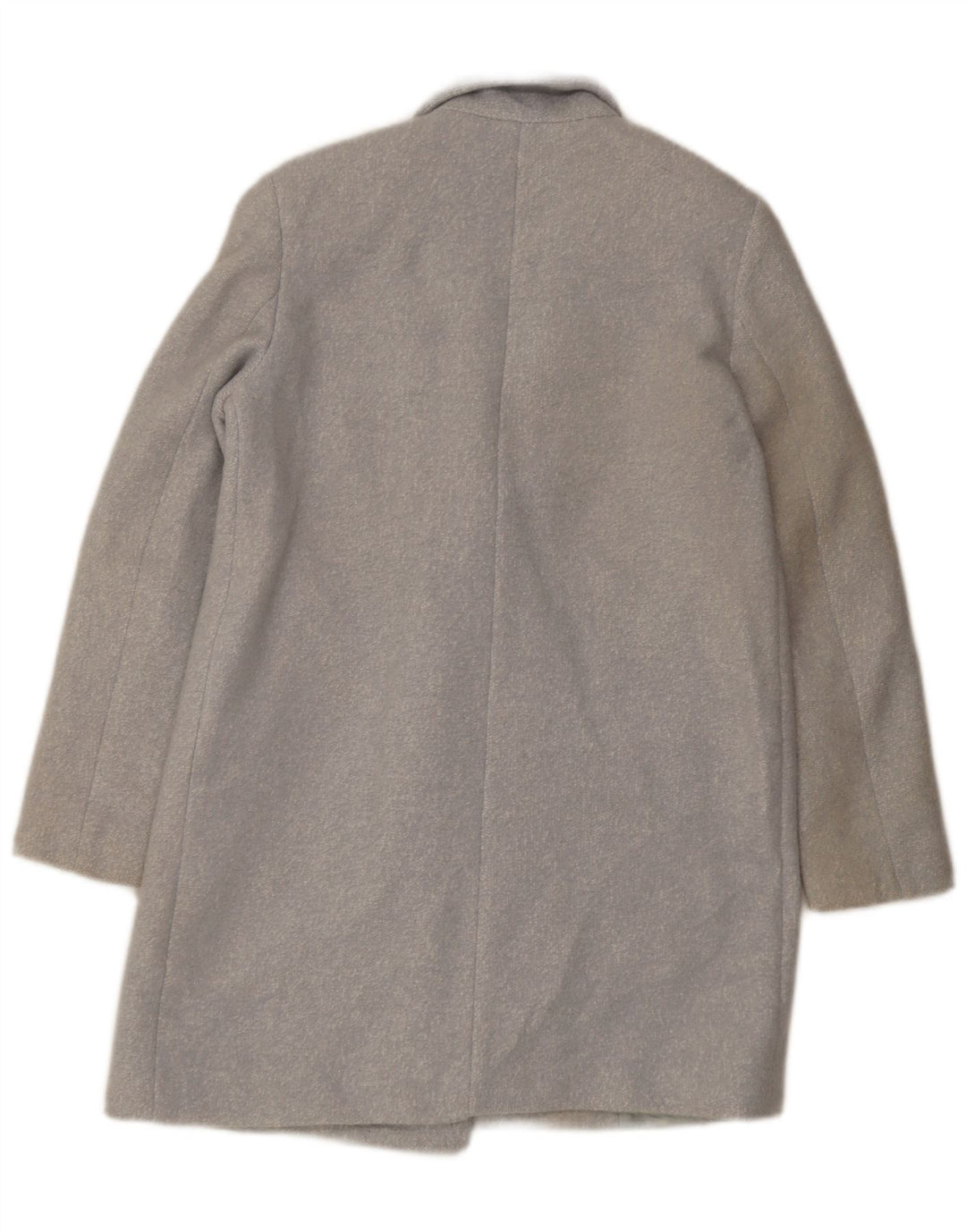 Zara Damen Übergroßer zweireihiger Mantel UK 6 XS Blau meliert