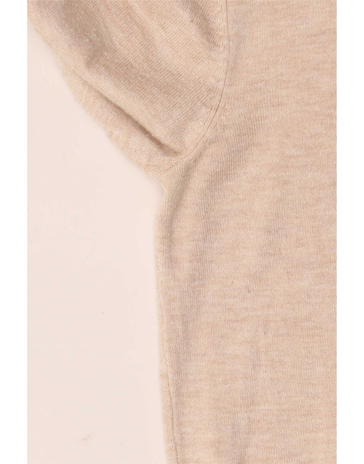 Marks & Spencer Damen Strickjacke Pullover UK 10 Small Beige Viskose