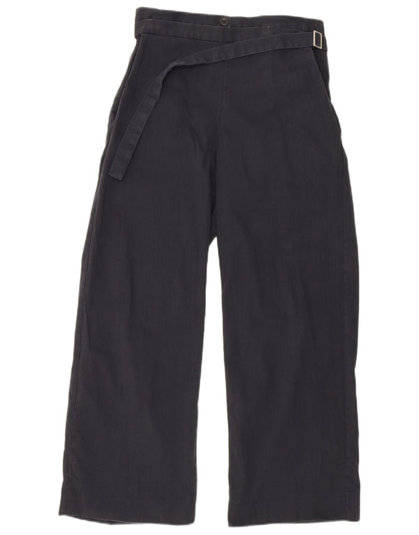 Cos Damen-Hose mit hoher Taille, kurz geschnitten, EU 36, Größe S, W30, L26, Marineblau