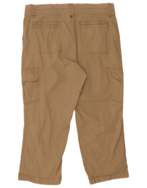 Lee Damen Cargo Caprihose US 14 Large W32 L22 Beige Baumwolle