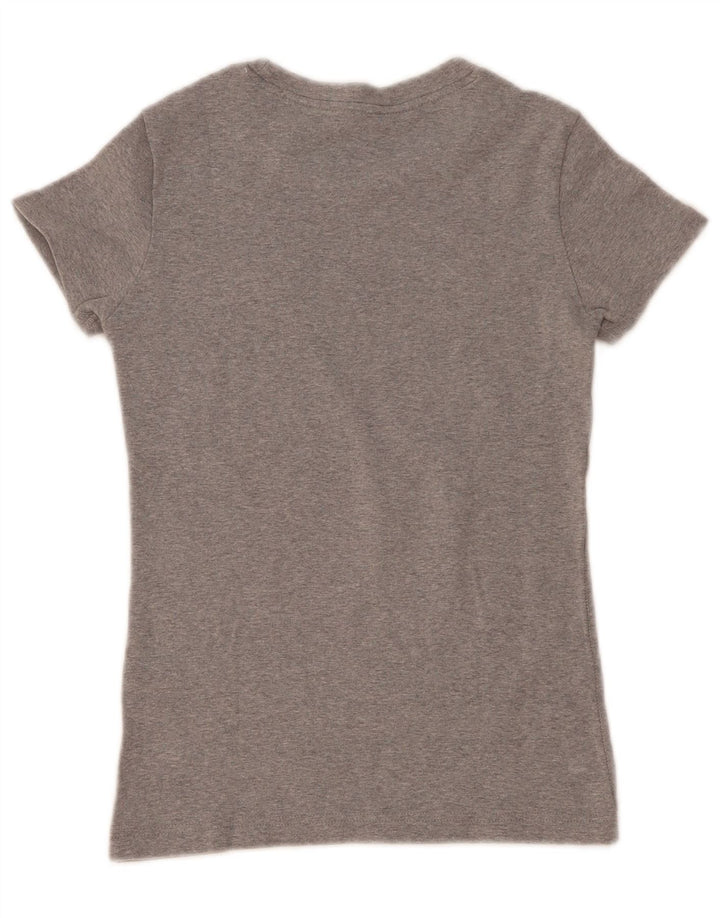 Nike Damen T-Shirt Top UK 8/10 Small Grau