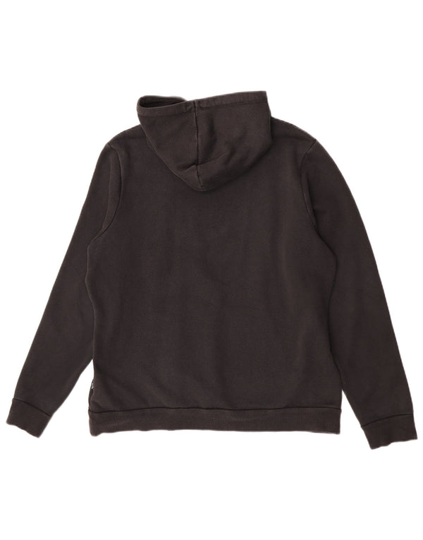 Puma Womens Graphic Hoodie Pullover UK 16 Große schwarze Baumwolle