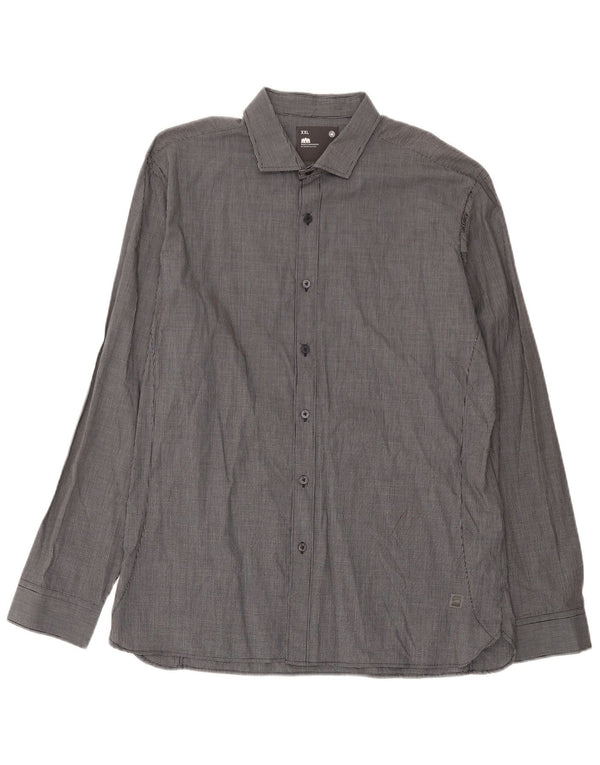 G-Star Herrenhemd 2XL Grau Gingham Baumwolle