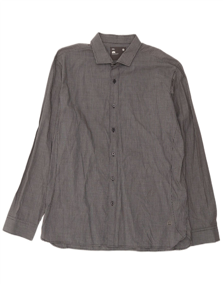 G-Star Herrenhemd 2XL Grau Gingham Baumwolle