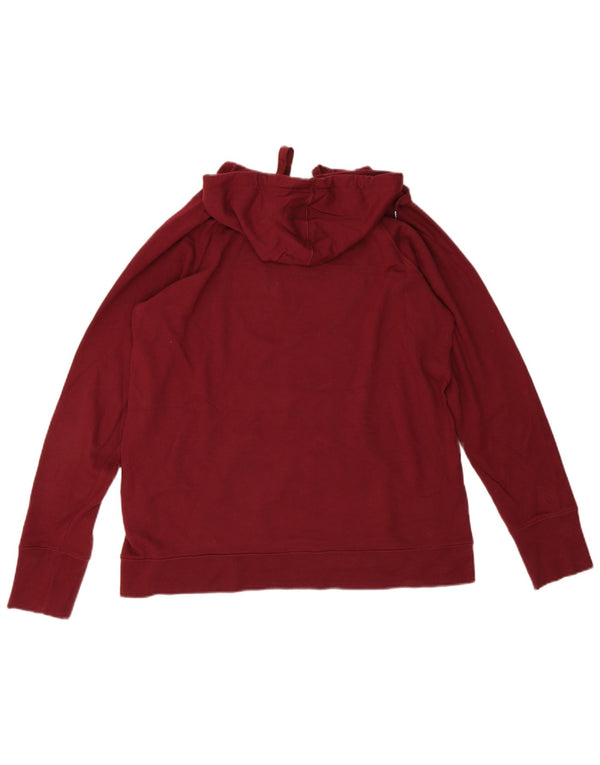 Champion Womens Graphic Hoodie Pullover UK 16 Große rote Baumwolle